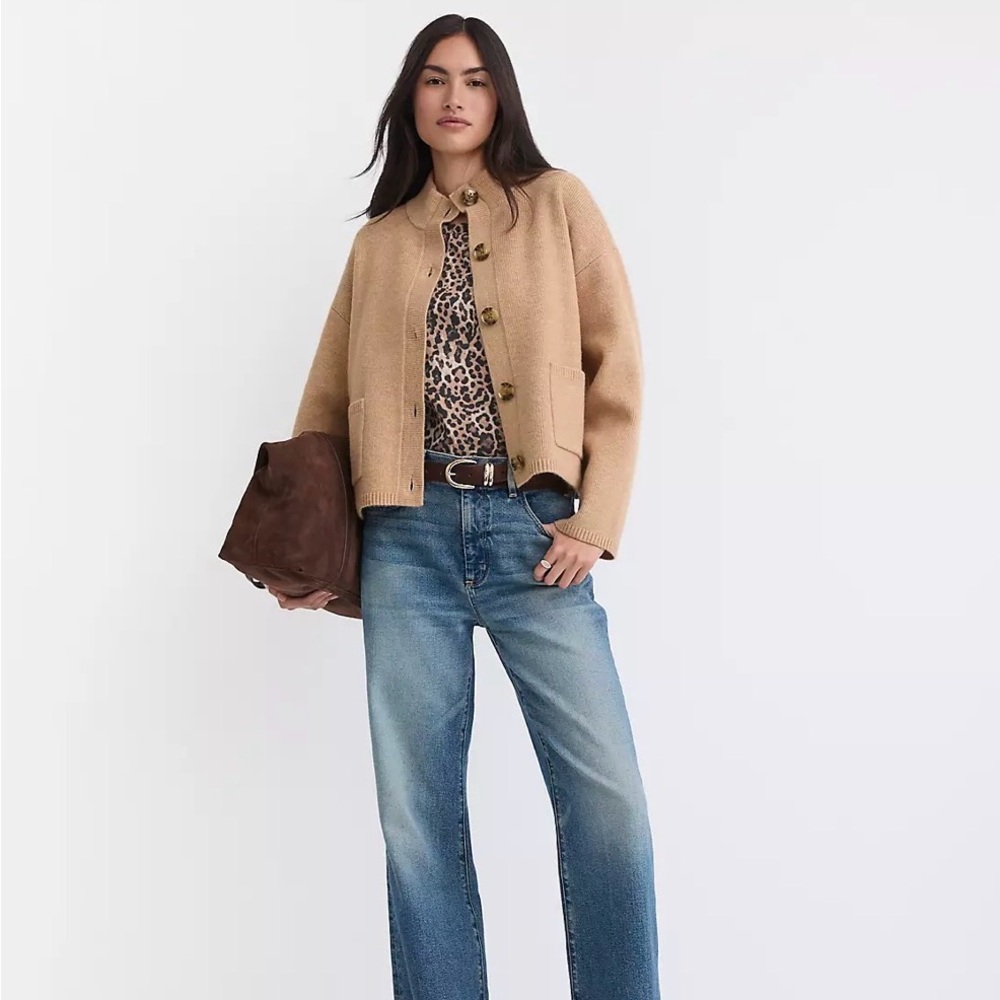 Loft Tan Button-Up Utility Jacket - image 2